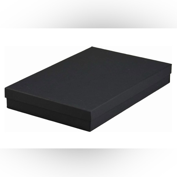 Box for Jewelry, Necklace, Matte Black, Layer of Cotton Padding included 9”x 6” - Picture 1 of 2